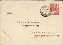 GG-Ganzsachen, Mi.Nr.U2I, 1941, 24 Gr Burg GAU, K2 STRYU 04.6.42", Beförderungsspuren, Nach Magdeburg I-II" - Non Classés