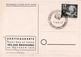 DDR, Mi.Nr.245, 1949, 12 Pf Tag Der Marke Auf Ersttagskarte (Goethejahr) I-II - Zonder Classificatie