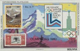 Bolivien, Mi.Nr.Bl.89, 1979, Olympiade/Skifahrer-Block, Postfrisch KW 30,- Euro I- - Bolivia