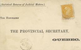 Canada, 1 C Gelb, Mi.Nr.26c, Stummer Ringstpl., Brief Aus Frelichsburg FE 10 (18)81, Nach Quebec I-II" - Unclassified