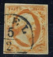 Niederlande, Mi.Nr.3, 1852, 15 C Orange, Vollrandig, Bildseitig Farbfrisches, Feines Stück, Gestempelt (KW 140,- Eu - Unclassified