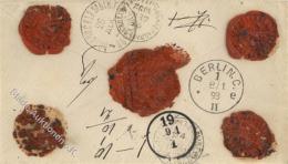 Russland, 1892, Markenloser Geldsiegelbrief, Rs. Ankunfts-K1 BERLIN 1 8/1 93" I-II" - Unclassified