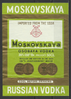 Russia-USSR,  Moscovskaya Vodka,  '70s.-'80s. - Alcohols & Spirits