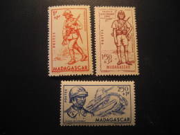 MADAGASCAR Yvert 226/8 Cat. 5,40 Eur Aprox. ** Unhinged 1941 France D' Outremer Set Colonies - Neufs