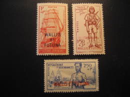 WALLIS ET FUTUNA O.p. New Caledonia Yvert 87/9 Cat. 7,25 Eur Aprox. ** Unhinged 1941 France D' Outremer Set Colonies - Unused Stamps