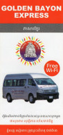 PLAN RESEAU AUTOBUS Golden Bayon Express  CAMBODGE  CAMBODIA - Welt