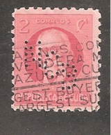 Perforadas/perfin/perfore/lochung Republica De Cuba 1930 2 Centavos Scott 309 Edifil 252 NCB - Oblitérés
