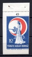 1946 TURKEY RED CRESCENT AID STAMP FISCAL MNH ** - Charity Stamps