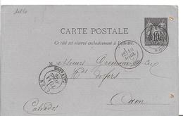 Entier Postal Carte Postale 10c Sage REPIQUAGE LLOYD & LLOYD Lille Banque 31.3.1879   .....G - Bijgewerkte Postkaarten  (voor 1995)