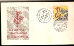 Brazil & FDC III Festival Of Popular Song, Guanabara 1968 (867) - FDC