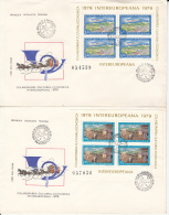 4305FM- EUROPEAN CULTURAL AND ECONOMIC COOPERATION, COVER FDC, 2X, 1979, ROMANIA - FDC