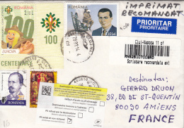 45704- SCOUTS, N. GRIGORESCU, JESUS' RESURRECTION, ANASTASE DRAGOMIR, STAMPS ON REGISTERED COVER, 2014, ROMANIA - Brieven En Documenten