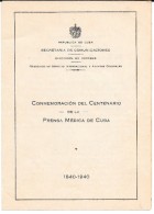 Ex Colonias Españolas. Cuba. Hoja Bloque Sin Dentar Con Propaganda Del Correo - Kuba (1874-1898)