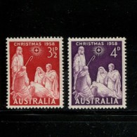 AUSTRALIE YEAR  1958 MNH *** YVERT 247 248 Kerstmis Christmas - Cartas & Documentos