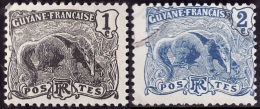 GUYANE  1904-07 - YT  49 Et 50 - Fourmilier  - Oblitérés - Gebraucht