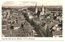 INGOLSTADT. BLICK AUF DEN PFEIFTURM UND ST MORITZKIRCHE. - Ingolstadt