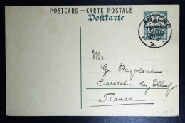 Deutsch Togo:Postkarte P 1 Französische Besetzung Anecho To France - Kolonie: Togo