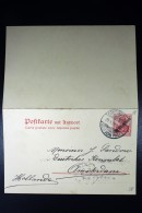 DP Turkei Postkarte  P18 Constantinople To Amsterdam  1908 - Deutsche Post In Der Türkei