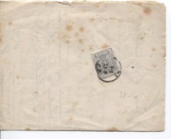 TP 23 S/Document Daté De Gand 30/7/1866 'Banque De Flandre Secrétariat PR3168 - 1866-1867 Piccolo Leone