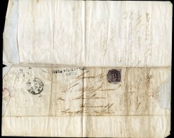 BADEN 1858 Letter With Michel 4 As Single - Brieven En Documenten