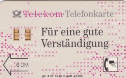 Germany, A 27/91b, Wir Bieten Kompetenz, Qualität Und Service (2nd Edition), 2 Scans - A + AD-Series : Publicitaires - D. Telekom AG