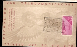 Brazil & FDC National Eucharist, Curitiba, St. Gabriel, Patron Telecommunications 1960 São Paulo 1960 (87) - FDC