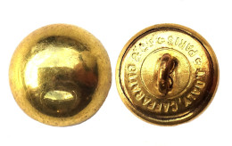 Bouton Officier D´Infanterie (1918-1939) Demi-grelot. Doré. 15 Mm - Boutons