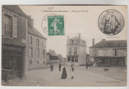 CPA MAROLLES LES BRAULTS (Sarthe) - Place Du Marché - Marolles-les-Braults