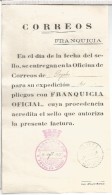 GUERRA CIVIL DOCUMENTO ENTREGA CORRESPONDENCIA EN FRANQUICIA DEL AYUNTAMIENTO DE POYALES LA RIOJA 1938 MARCA DE FRANQUIC - Portofreiheit