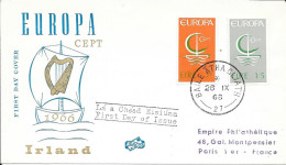 IRLANDE  -  TIMBRE N° 187:188   -   EUROPA     -  FDC  -  1966 - FDC