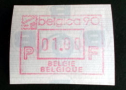 Automatenmarken: Belgien - BELGICA 90 "KOPFSTEHENDE ATM":N F. - Other & Unclassified