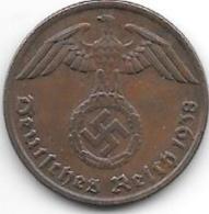 Third Reich 1 Pfennig 1938a  Km 89  Xf+ !!! - 1 Reichspfennig