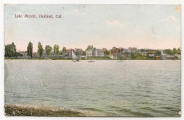 OAKLAND, CAL 1909 POSTCARD - Lake Merritt - Sent To BELGIUM - Vf Postage - Oakland