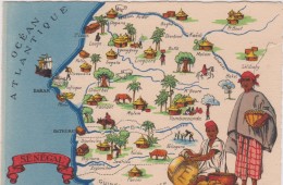 Région :  Carte  Géographique  ; SENEGAL  ,  Dakar ,  Boké ,  Bakel ,  Bignona ,  Sagala   ,  Etc - Otros & Sin Clasificación