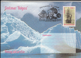 45769- BELGICA ANTARCTIC EXPEDITION, SHIP, E. RACOVITA, COVER STATIONERY, 1998, ROMANIA - Expediciones Antárticas