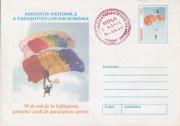 45782- ROMANIAN PARACHUTTING NATIONAL ASSOCIATION, COVER STATIONERY, 2000, ROMANIA - Parachutespringen