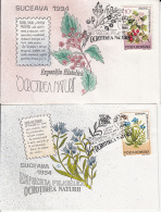 45804- HAWTHORN, GENTIAN, BUCKTHORN, BLUEBERRY, WOLF'S BANE, ROSE HIPS, MEDICINAL PLANT, SPECIAL COVER, 6X, 1994,ROMANIA - Geneeskrachtige Planten