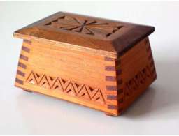 RARE BEAUTIFUL WOODEN JEWERLY ENGRAVING BOX 1970"S BULGARIA - Cajas/Cofres