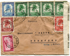 CONGO BELGE LETTRE CENSUREE DEPART BUTEMBO 8-9-44 POUR LA FRANCE - Storia Postale