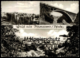 ÄLTERE POSTKARTE GRUSS AUS PIRMASENS PFALZ ZEPPELINBRÜCKE GESAMTANSICHT Cpa AK Ansichtskarte Postcard - Pirmasens