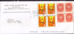 United Nations New York UNO 1996 Cover Lettre 2x 4-Blocks Kampf Gegen Malaria & UNO-Emblem - Storia Postale