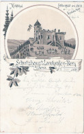 JENA Schutzhaus Auf Dem Landgrafenberg Braun Litho Vorläufer 8.8.1895 Weitergeleitet - Jena