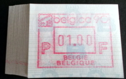 Automatenmarken: Belgien - 50 X "BELGICA 90": N F. - Altri & Non Classificati