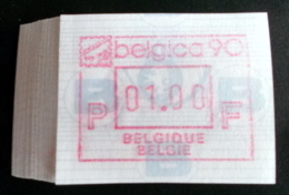 Automatenmarken: Belgien - 50 X "BELGICA 90": F N. - Other & Unclassified