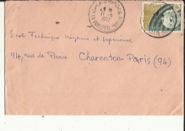 Enveloppe Timbrée De Exp: Mr Driss Abderrazak A La Goulette-Casino  Adres   A  L´Ecole Technique De Charenton-Paris 94 - Tunesië (1956-...)