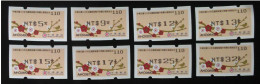 Set Of 2014 ATM Frama Stamps-Plum Blossom & Bird- Black Imprint Unusual - Oddities On Stamps