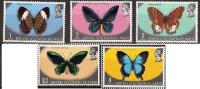 SALOMON  Papillons Butterflies. (Yvert N° 213/17+24). Complet Papillons 5 Valeurs. Neuf Sans Charniere **. MNH - Mariposas