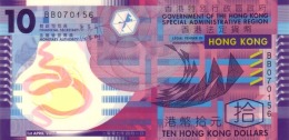 Hong Kong 10 Dollars 2007, 01.04.2007 UNC, P-401a, HK B720a - Hong Kong