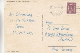 Norvège - Philatélie Polaire - Carte Postale De 1971 - Oblitération Nordkapp - Covers & Documents