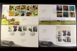 2005 COMPLETE YEAR SET Of Commemorative, Illustrated First Day Covers With Neatly Typed Addresses. Current Retail... - FDC